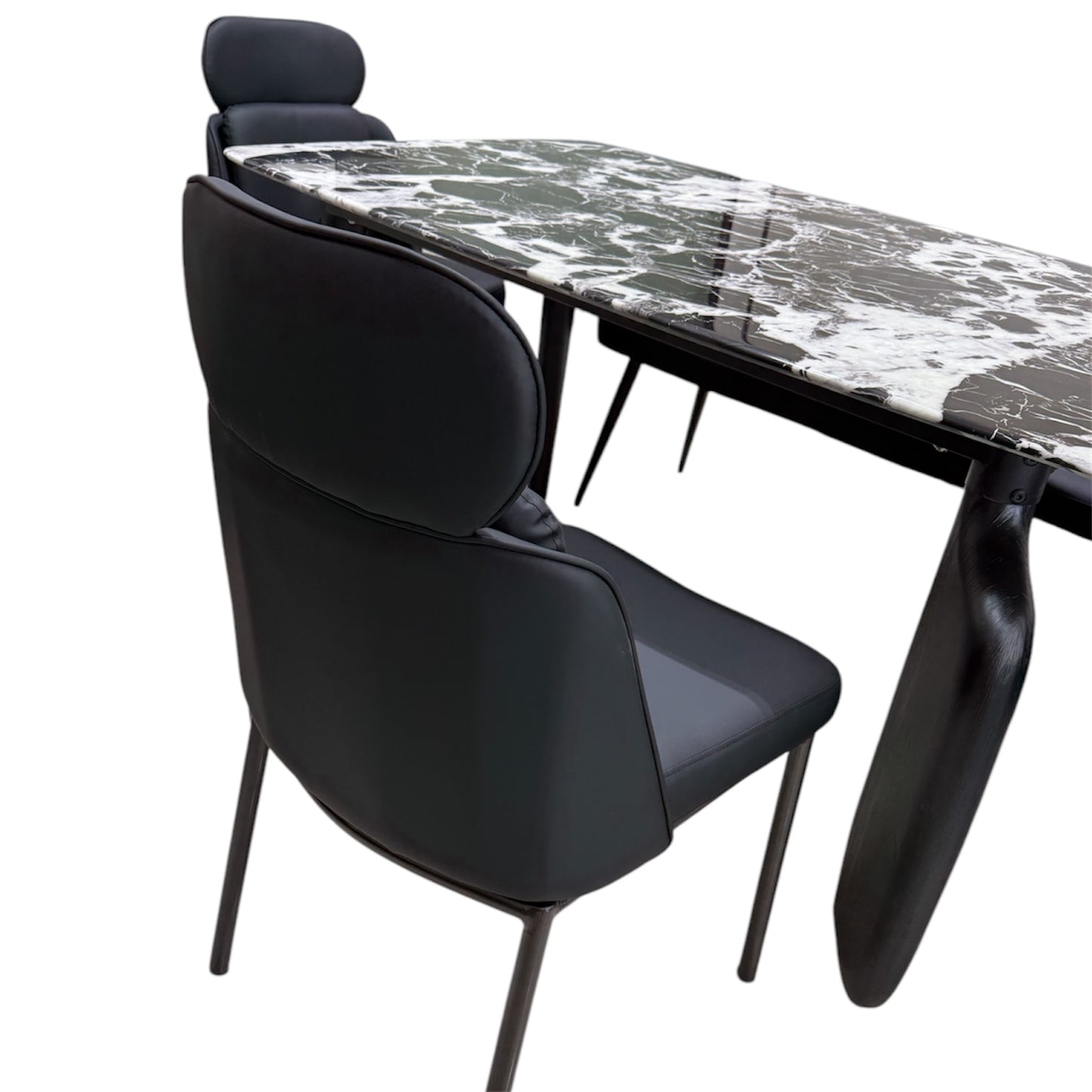 Marble table, top 6 seater modern dining table set DT377