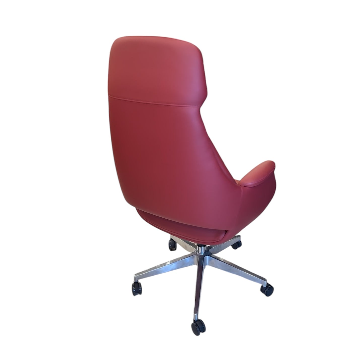 Modern Executive Chair – Burgundy Leather Finish OF342