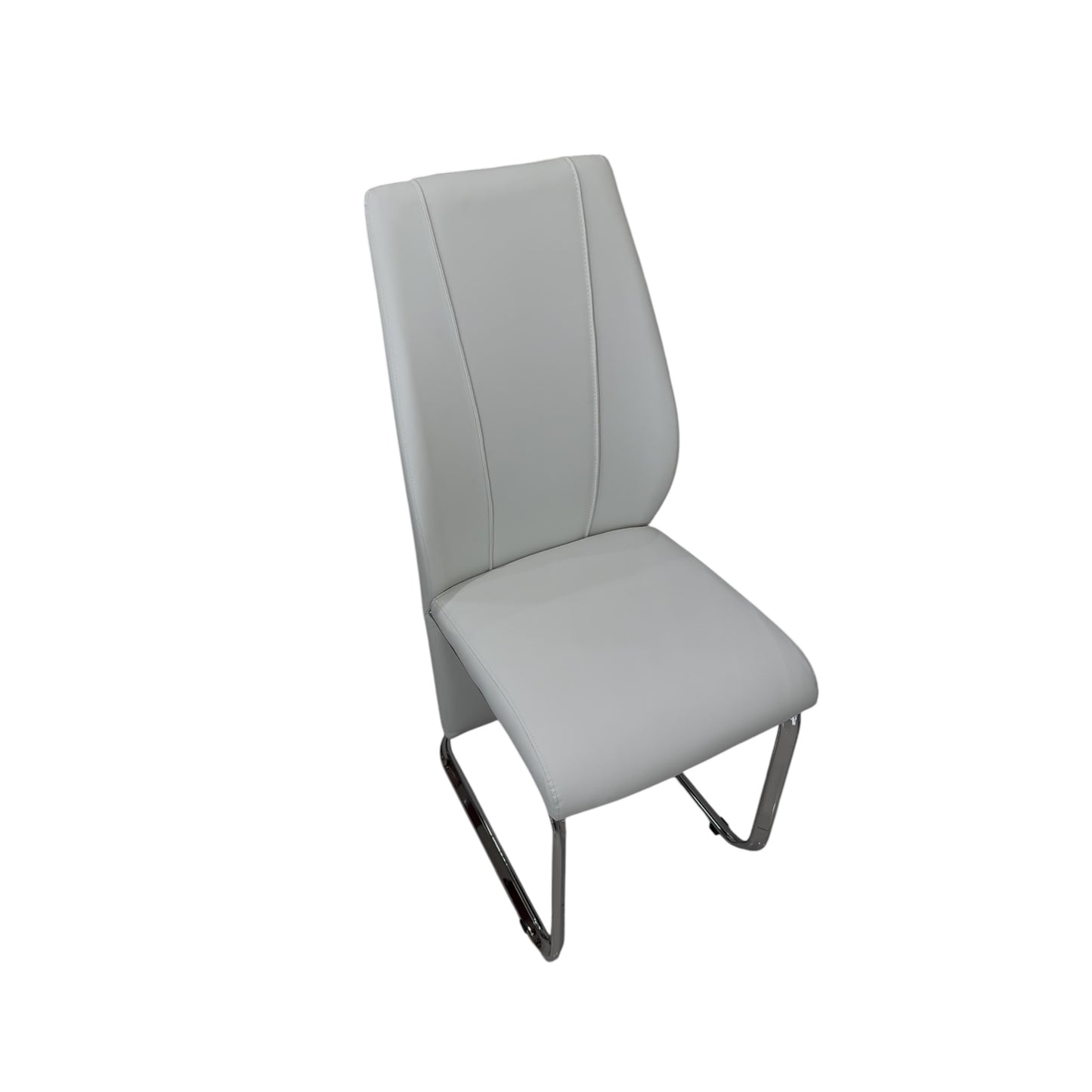 White glossy modern white 6 seater dining table with chairs DT372