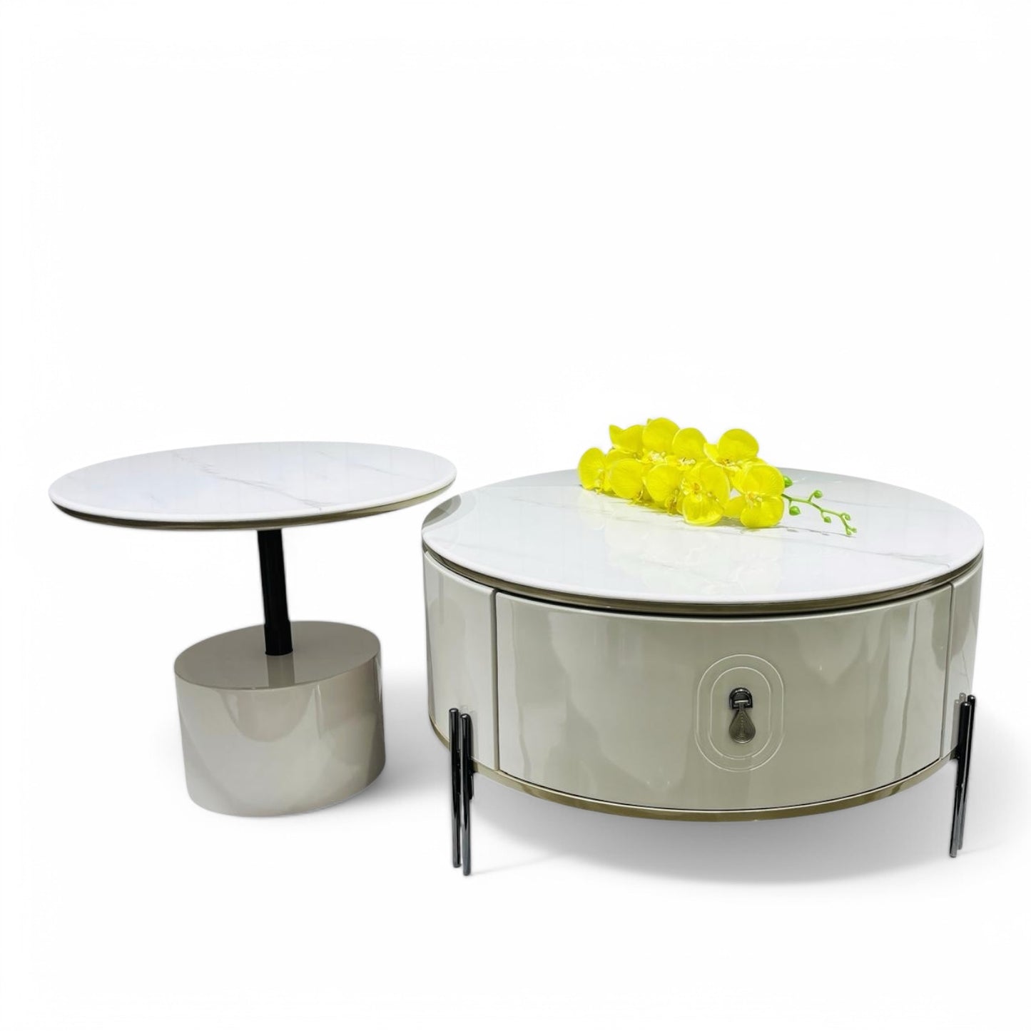 TP382 marble and wood coffee table