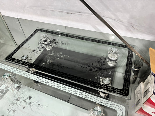 Modern glass and steel center table tp360