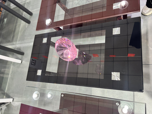 Modern glass and steel center table tp364