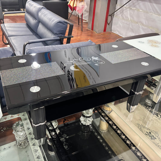 Modern glass and steel center table tp371