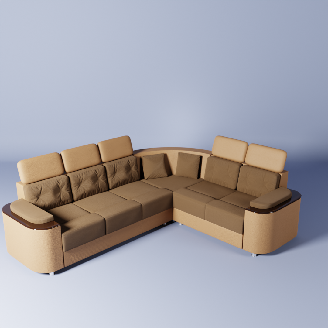 Park headrest adjustable L shape sofa