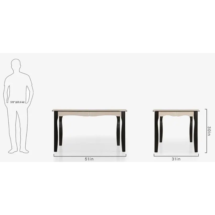 Chic chateau dove dining table with 4 chairs