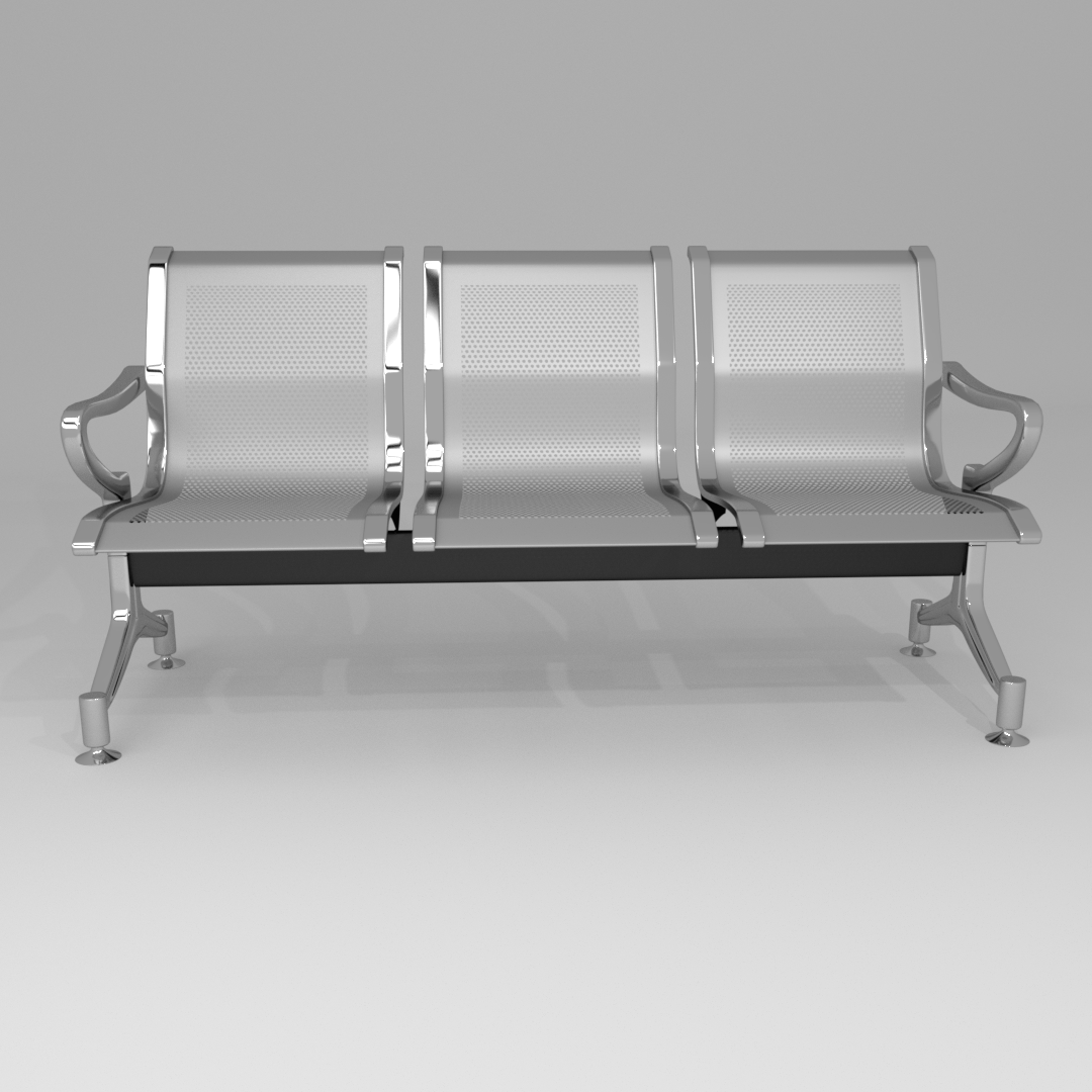 steel visitors bench