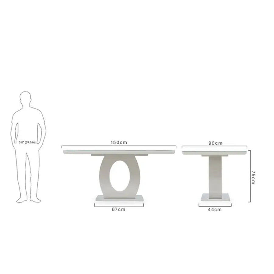 5 Sides Kingston dining table with 6 chairs