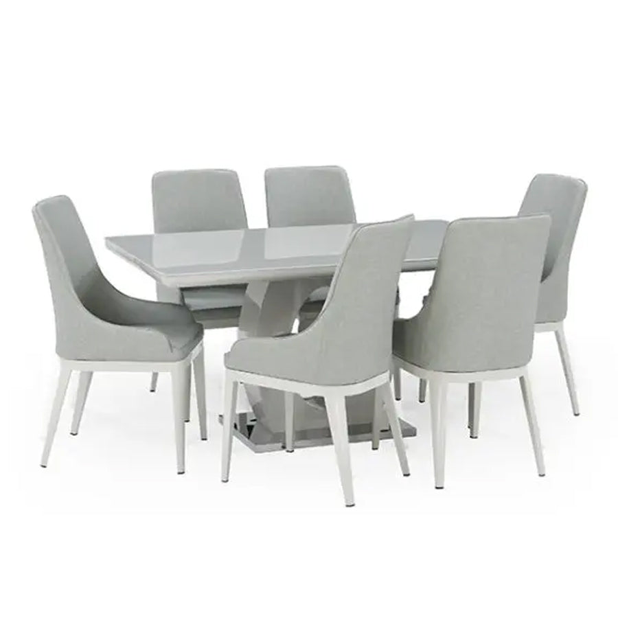 5 Sides Kingston dining table with 6 chairs Furniture Park