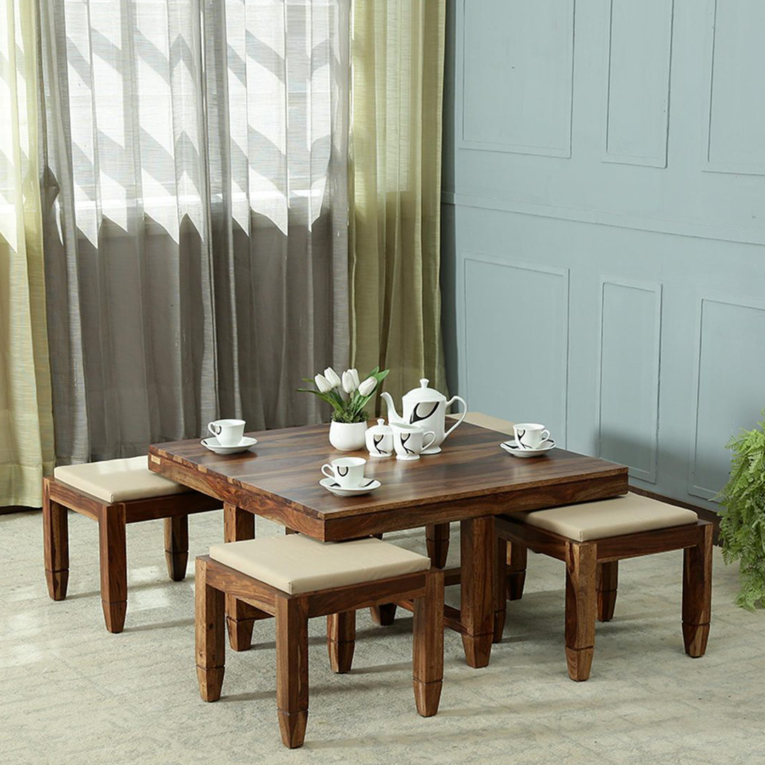 Vastukala Japa center table with stools