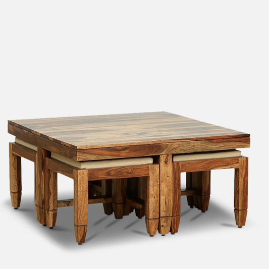Vastukala Japa center table with stools