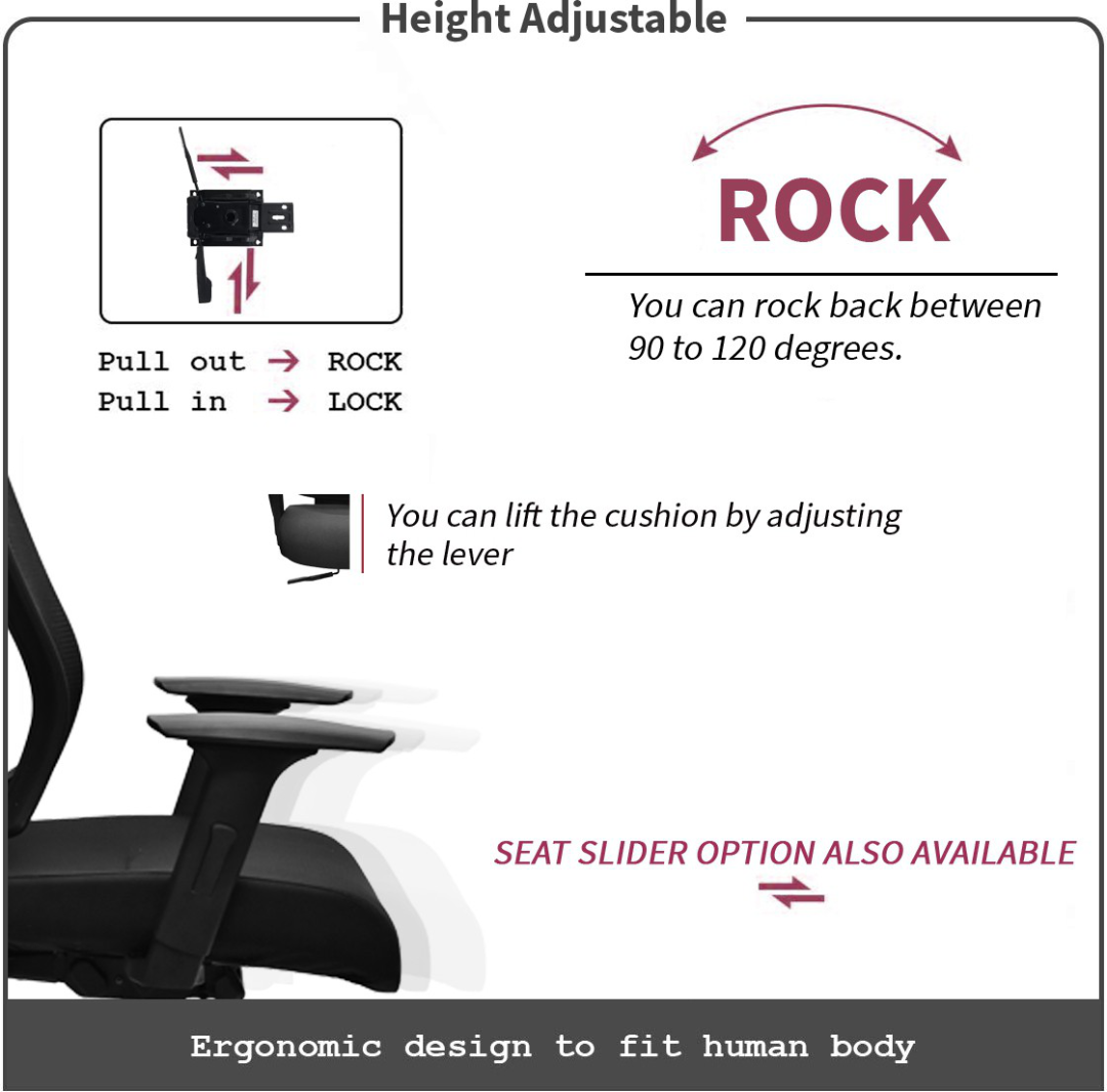 5Sides peoflow medium back executive office chair