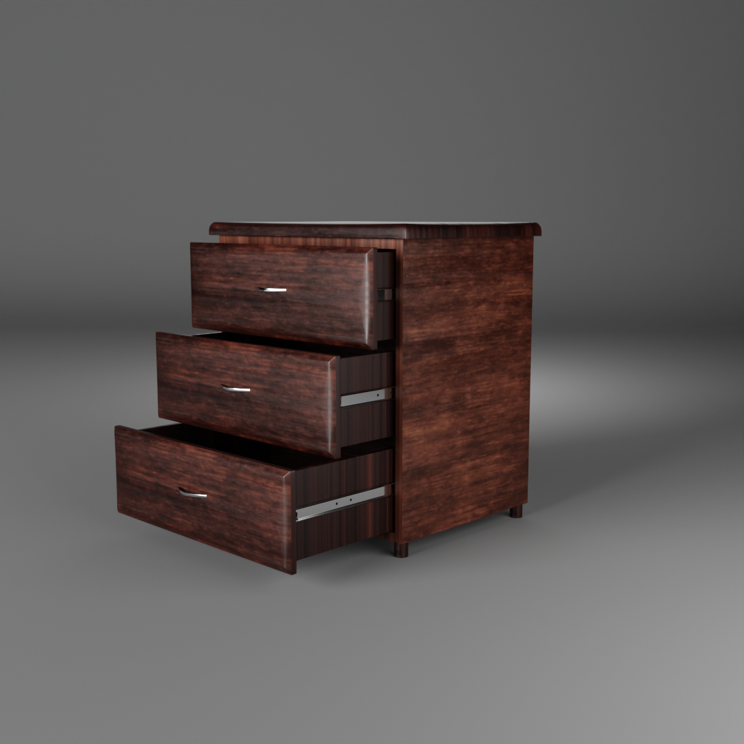 Stolid bedside table 3 drawer