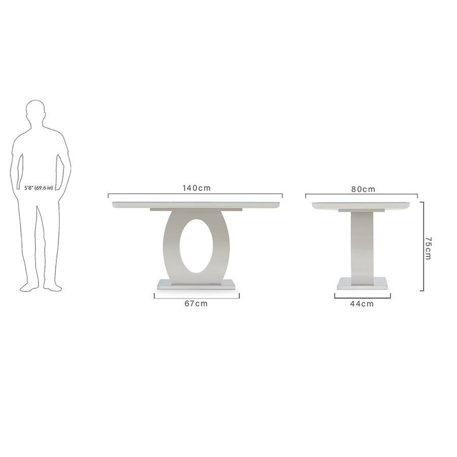 5 Sides Kingston dining table with 4 chairs