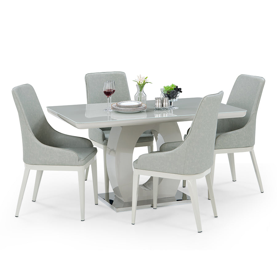 5 Sides Kingston dining table with 4 chairs