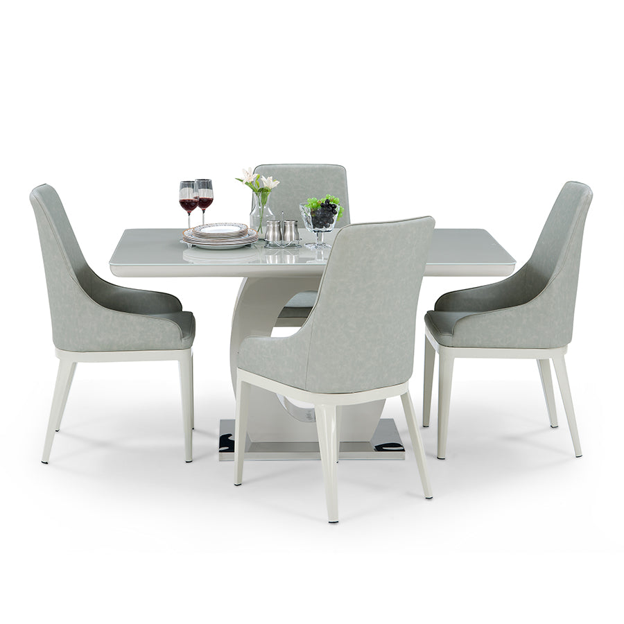 5 Sides Kingston dining table with 4 chairs