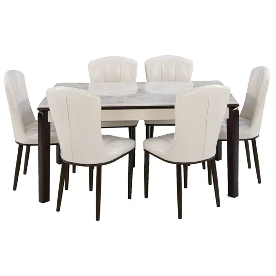 Chic chateau olive dining table with 6 chairs