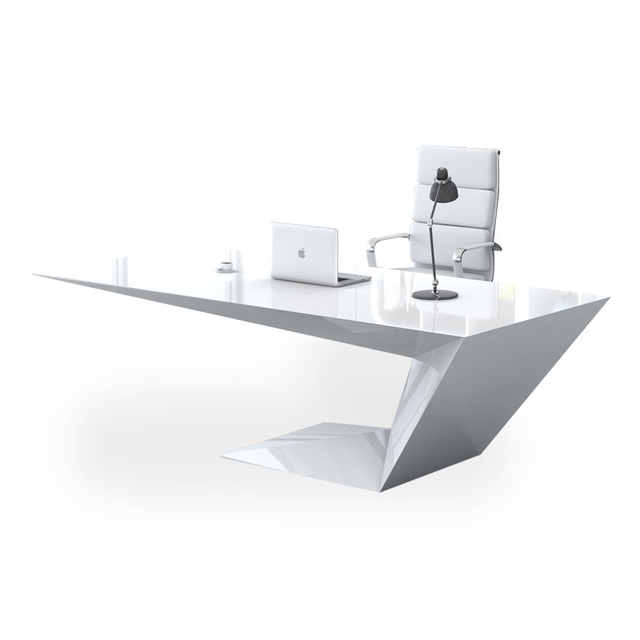 Minimalista white boss table - Furniture Park