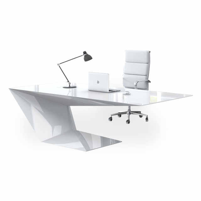 Minimalista white boss table - Furniture Park