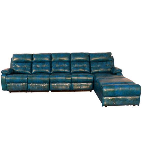 Laze recliner leather blue