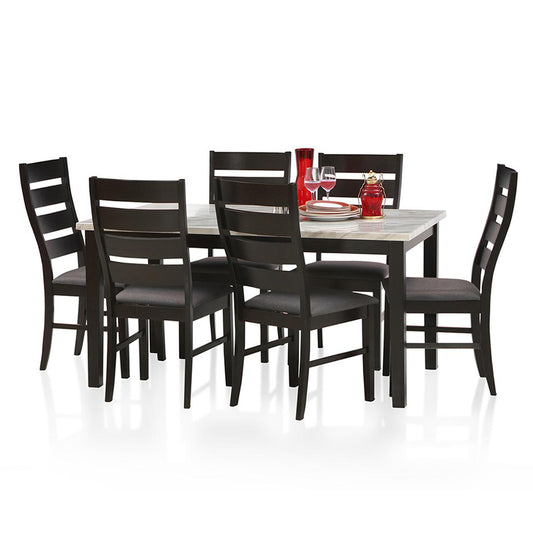 Chic chateau marlin dining table with 6 chairs